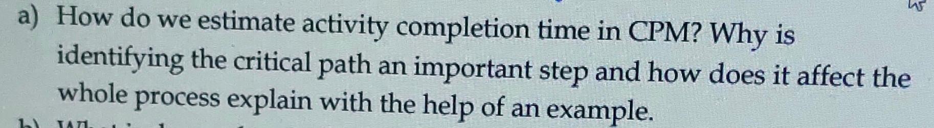how do we estimate activity completion time in
