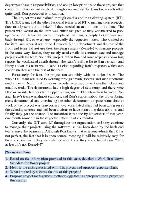 Discussion items 1. Based on the information