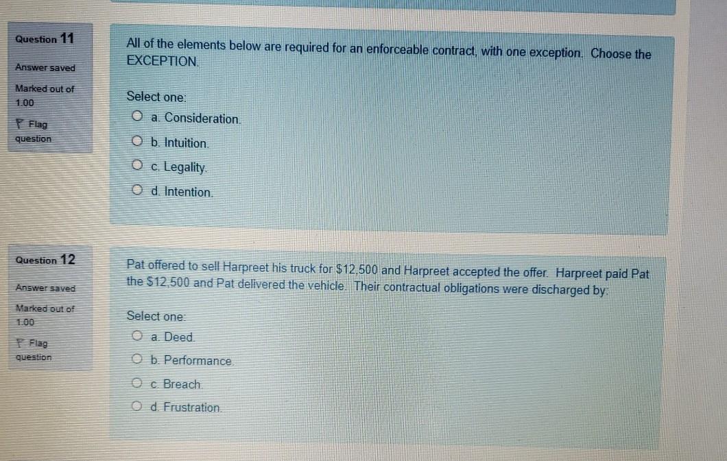 a Question 11 All of the elements below are