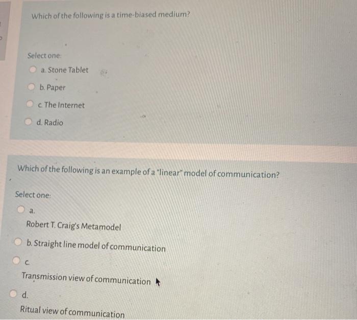 Which of the following is a time-biased medium?