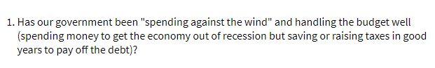 1. Has our government been "spending against the