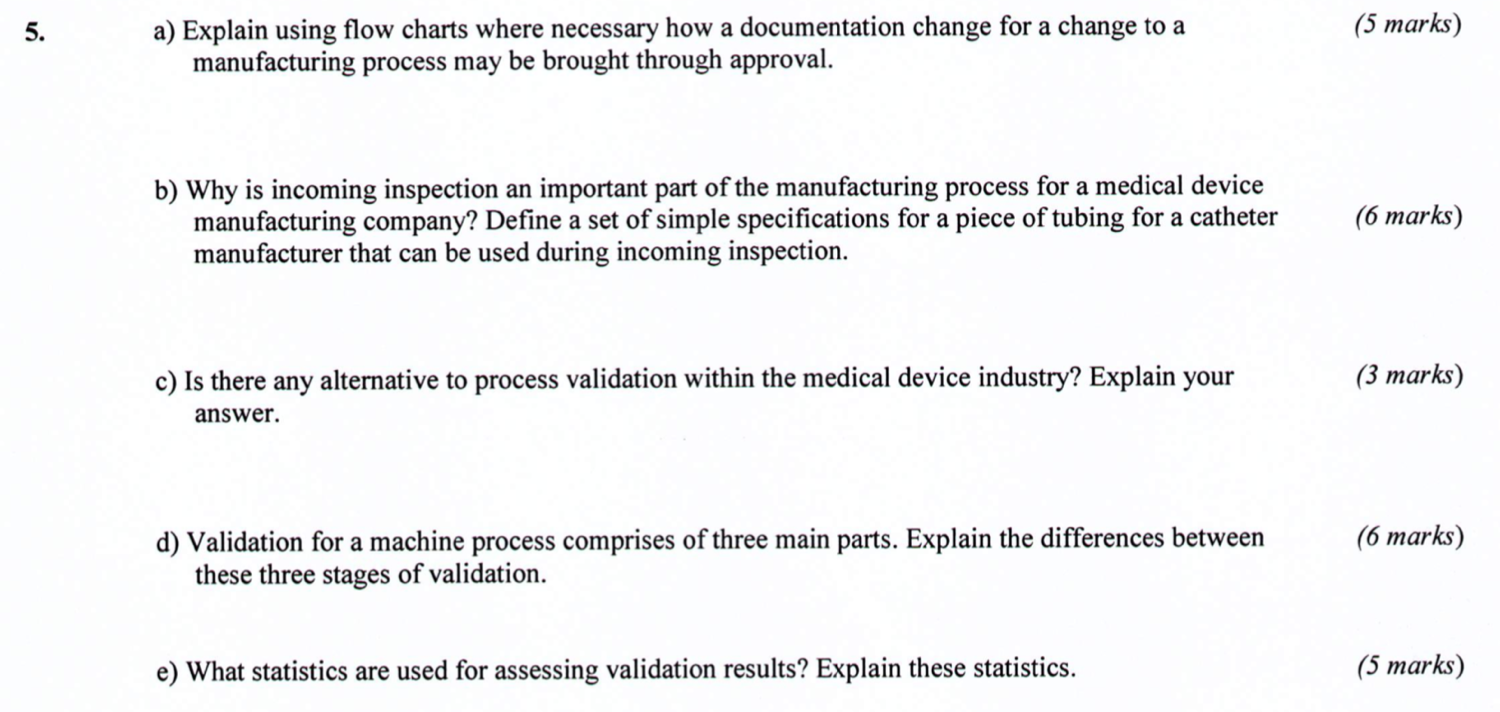 5. (5 marks) a) Explain using flow charts where