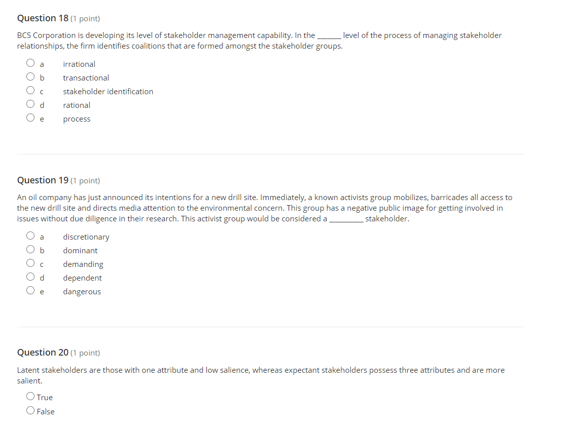 Question 18 (1 point) BCS Corporation is