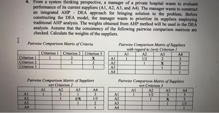 x = 5 4. From a system thinking perspective, a