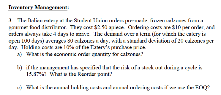 Please show work in full detail with formulas, i