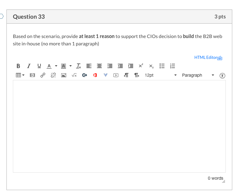 Section II - Scenario Analysis: [40 Points] Read