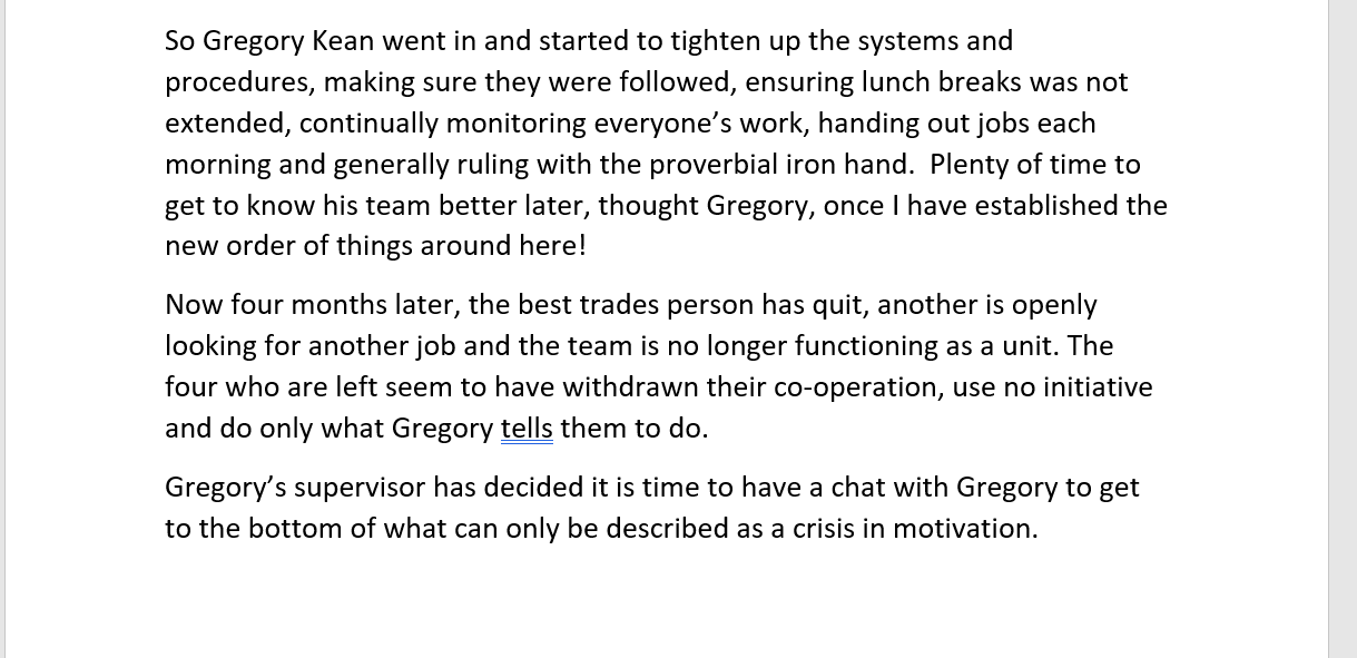 This is a case study Thank you Gregory Kean is