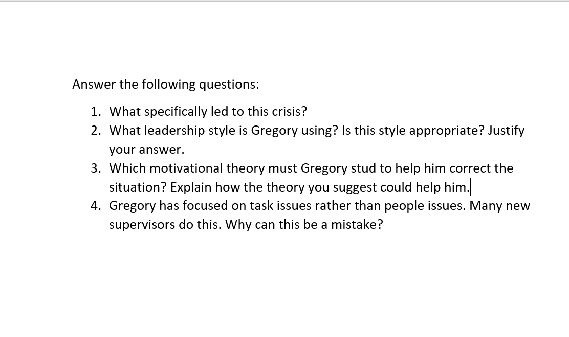 This is a case study Thank you Gregory Kean is