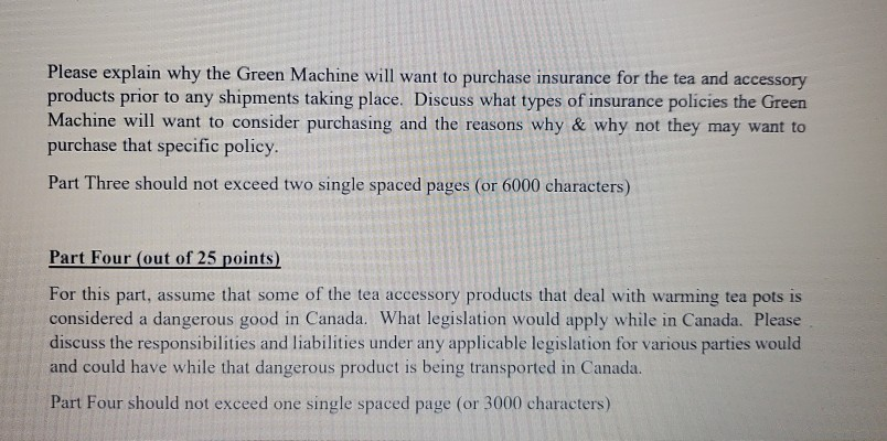 Background Facts The Green Machine Inc.