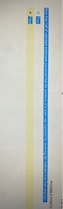 5 of 15 POSSIBLE POINTS More than half of