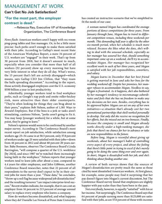 4. Most of us have to work for a living, and a