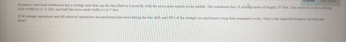 l y in the middle The Warehouse has 18 picklig