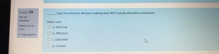 Dution 25 type of consumer decision making does
