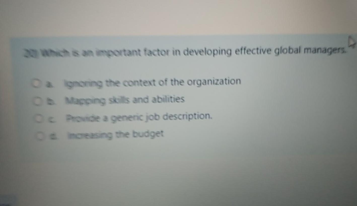 which is an important factor in developing