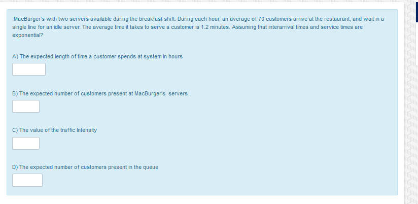 MacBurger's with two servers available during the