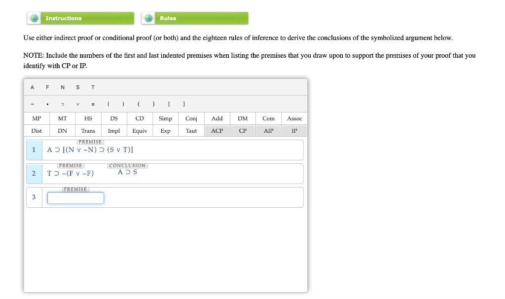 Instructions Rules Use either indirect proof or