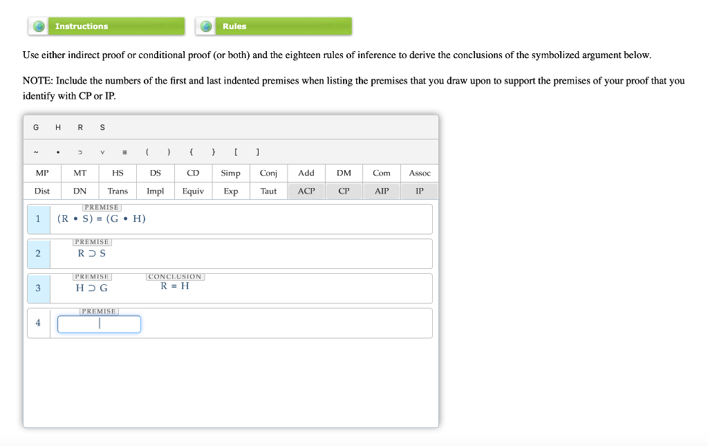 Instructions Rules Use either indirect proof or
