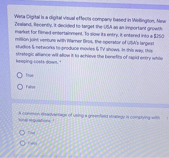 Weta Digital is a digital visual effects company