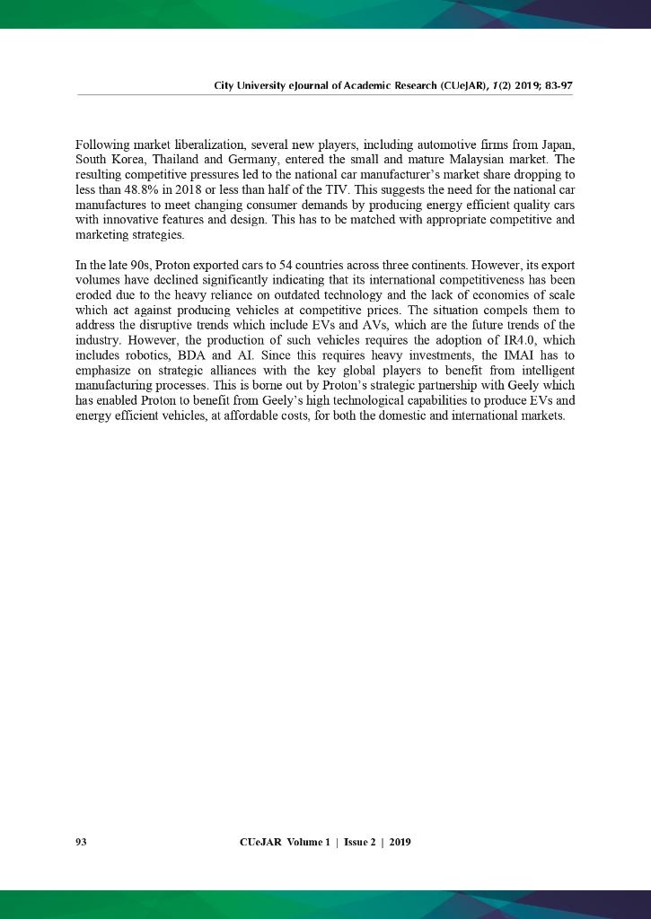 Please provide an analysis of competitive issues,