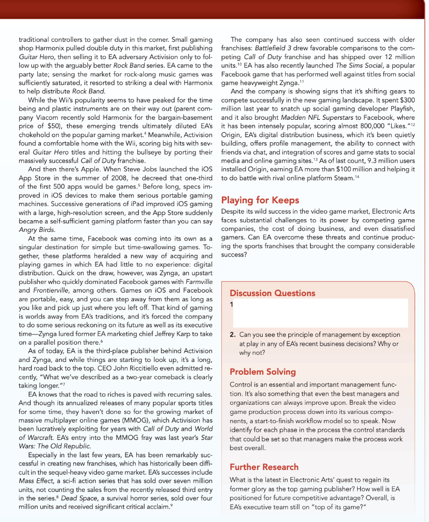 Help me answer question 2 Case Study 9 Electronic