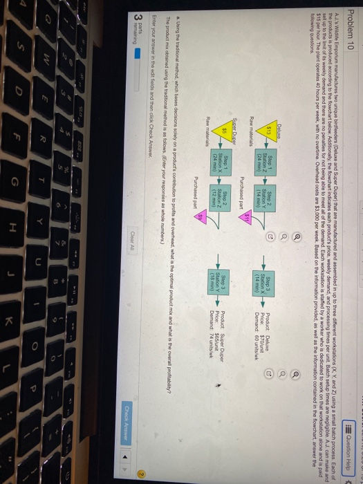 Problem 10 Question Help AJ's Widite Emporium