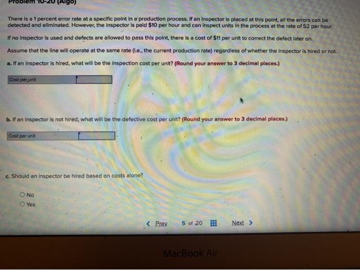 There is a 1 percent error rate at a specific