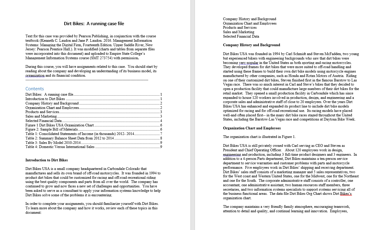 Dirt Bikes management has asked for a briefing on