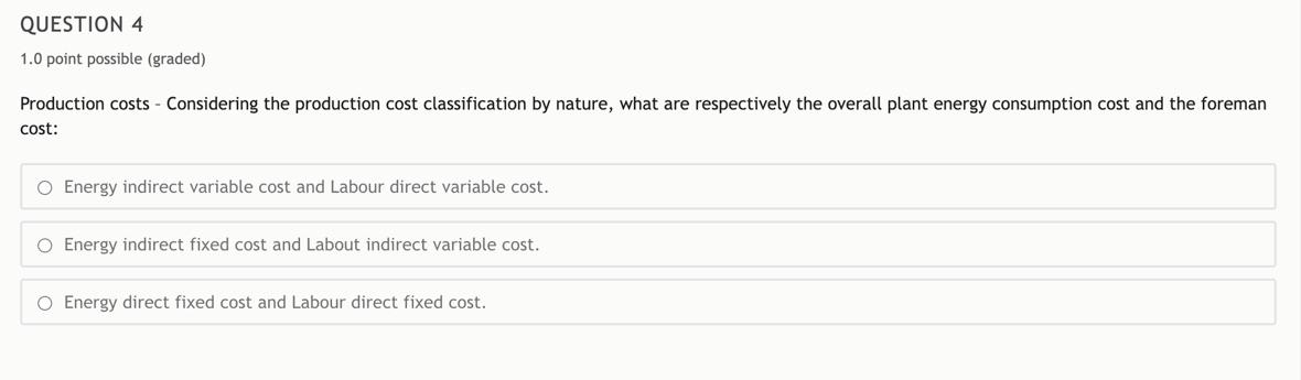 Production costs Considering the production cost