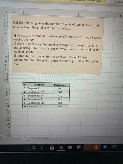 do it in excel sheet Protected View Enable