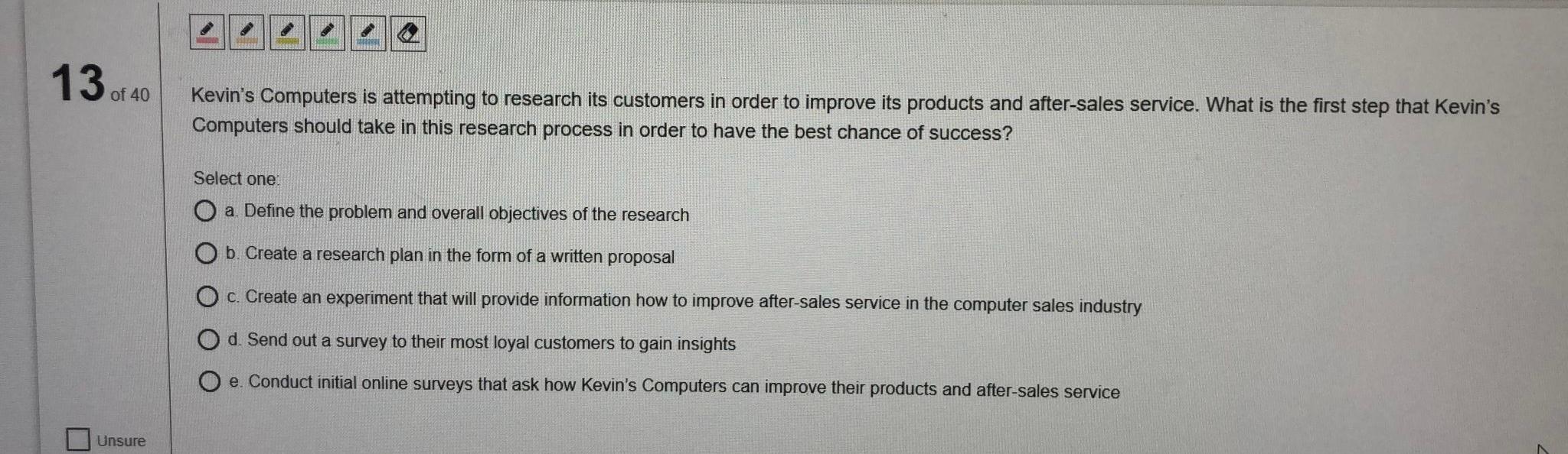 13 0140 Kevin's Computers is attempting to