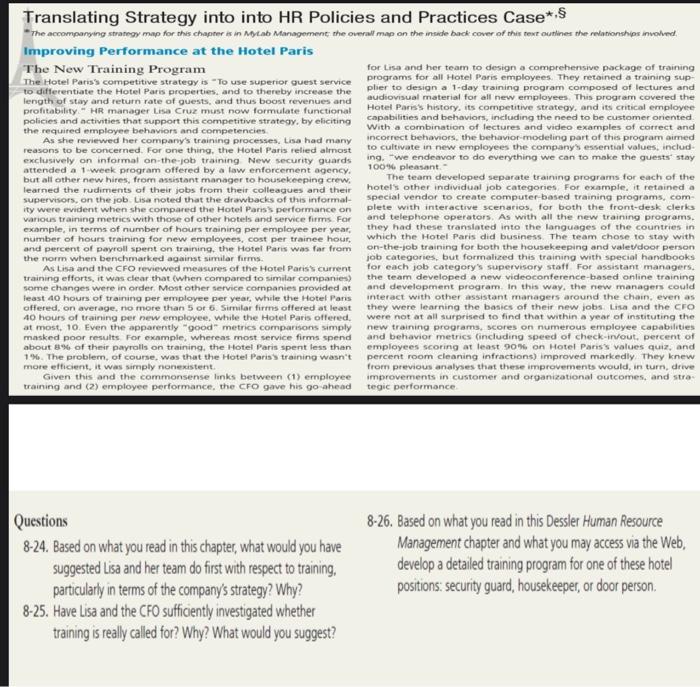 Translating Strategy into into HR Policies and