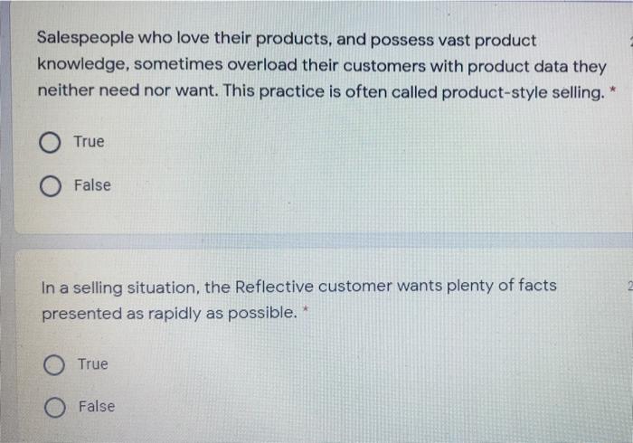 Salespeople who love their products, and possess