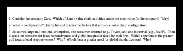 short disscussion answer 1. Consider the company