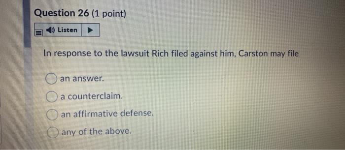 Use the following scenario to answer Items 25-35: