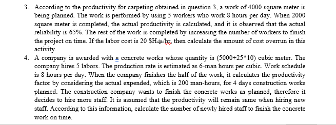 3. According to the productivity for carpeting