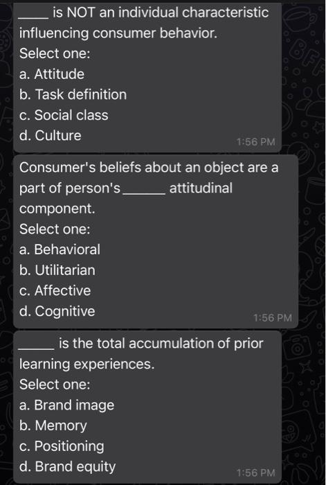 Marketing is NOT an individual characteristic