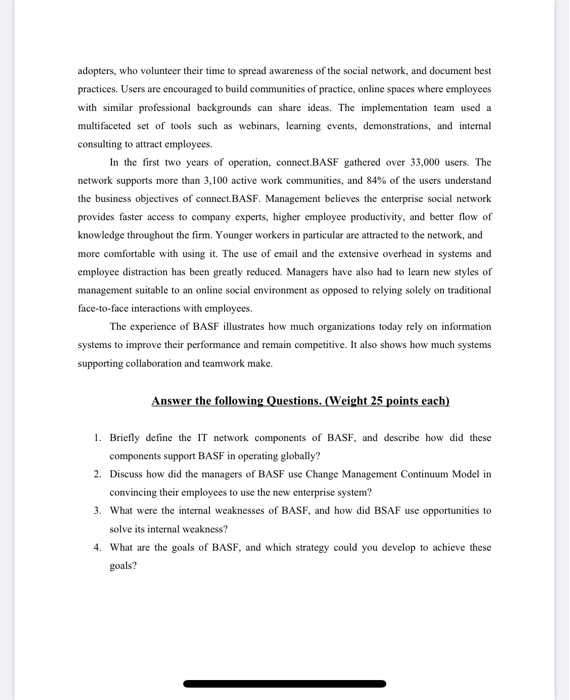 SOCIAL BUSINESS AT BASF BASF is the largest