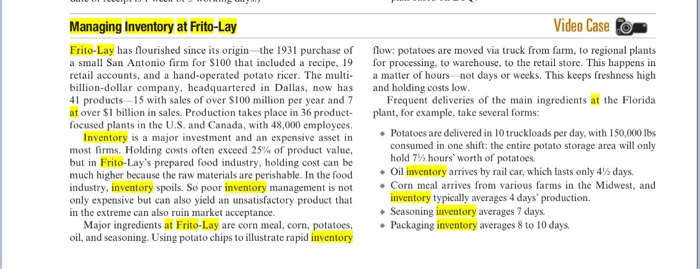 Need help answering questions at the end Managing
