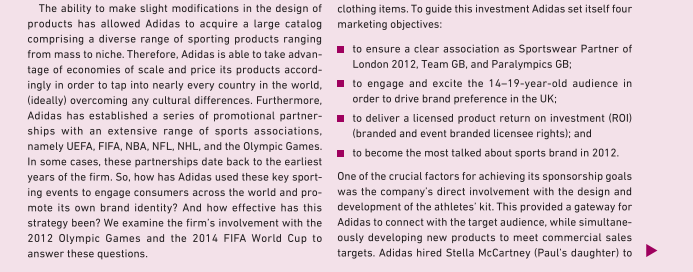 Adidas: promoting a global sports brand Adidas