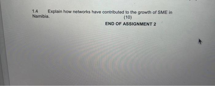 1.4 Explain how networks have contributed to the