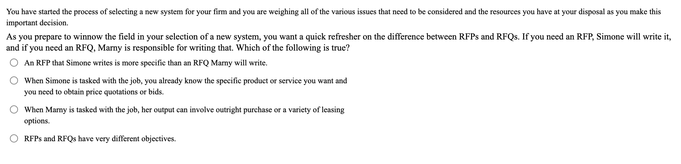 You have started the process of selecting a new
