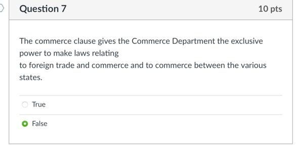 The commerce clause gives the Commerce Department