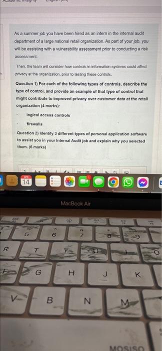 Femme As a summer job you have been hired as an