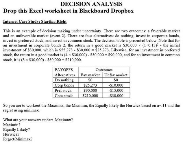 Hint use the Thomson Lumber example from chapter