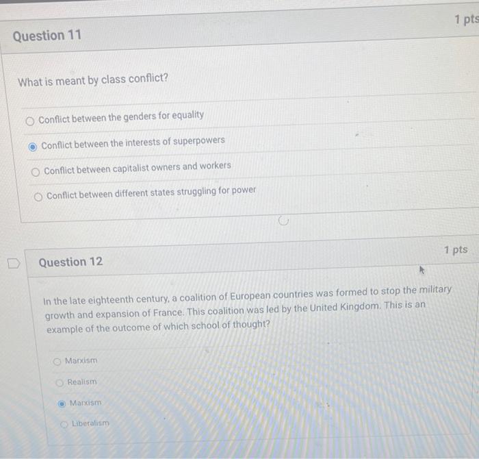 1 pts Question 9 Which of these schools of