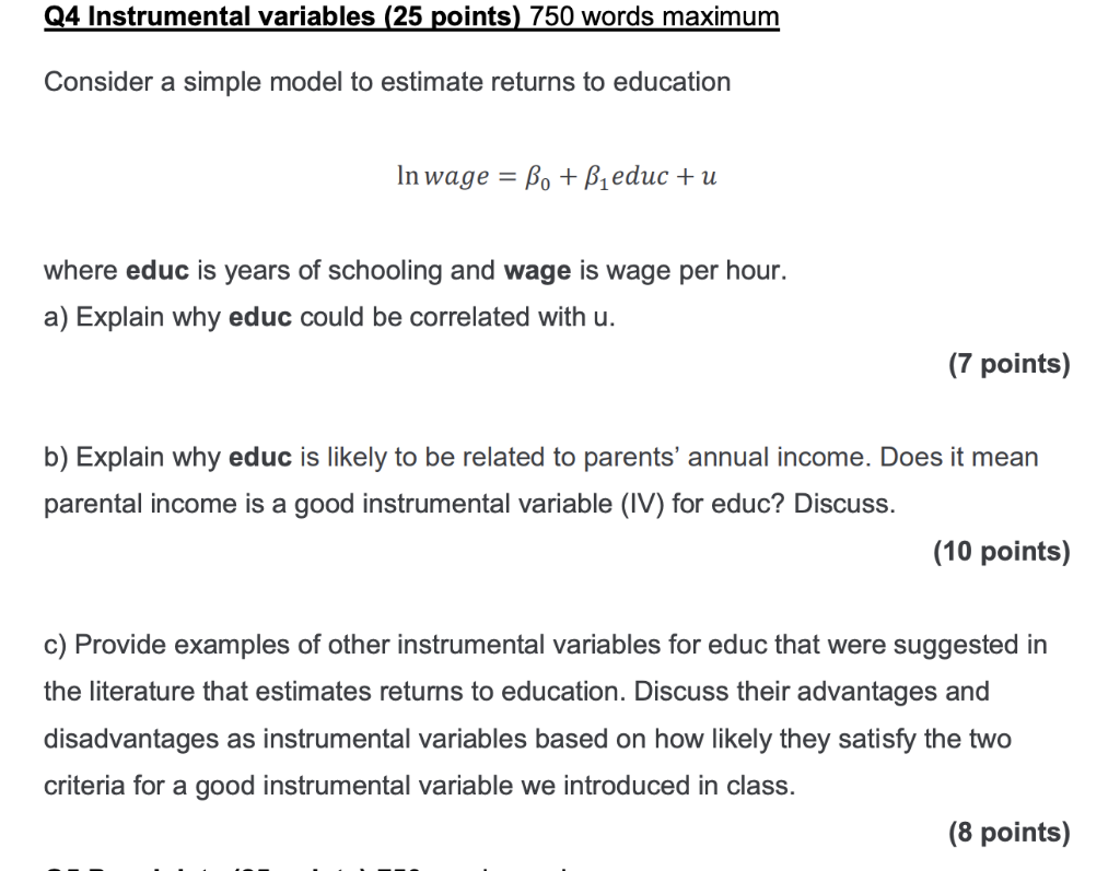 Please answer part B of the question Q4