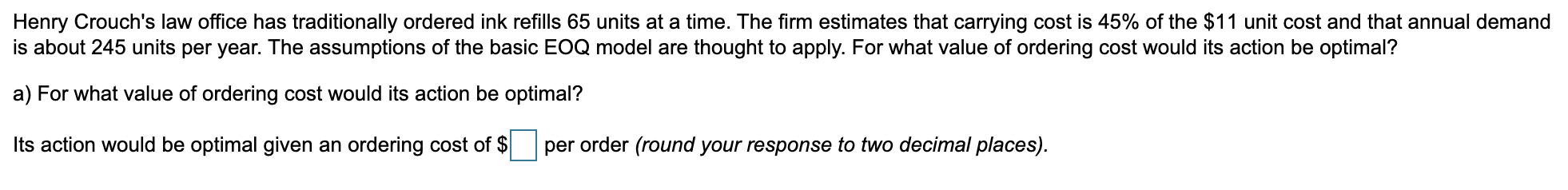 Henry Crouch's law office has traditionally