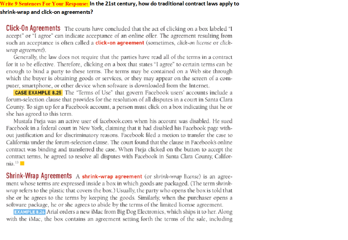 Write 9 Sentences For Your Response: In the 21st