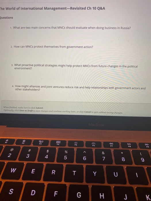 need help please. The World of International