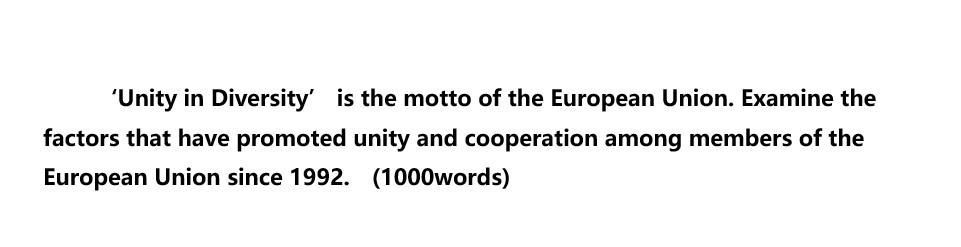 'Unity in Diversity' is the motto of the European